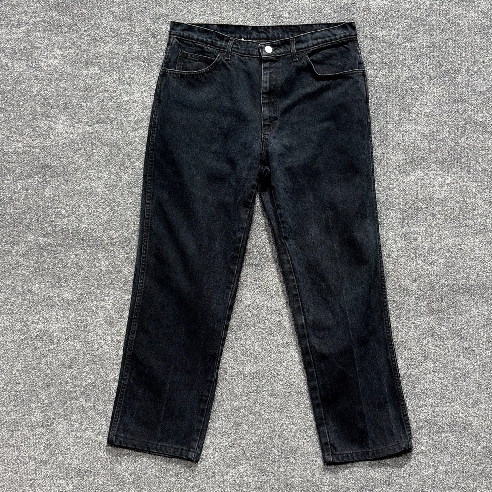 Vintage Calvin Klein Jeans Mens 34x28 Black Charcoal Wash Relaxed Straight USA